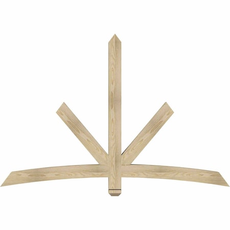 Ekena Millwork Alberta Rough Sawn Timber Gable Bracket, Douglas Fir, 72"W x 48"H x 4"D x 4"F, 16/12 Pitch GBW072X48X0404ALB00RDF